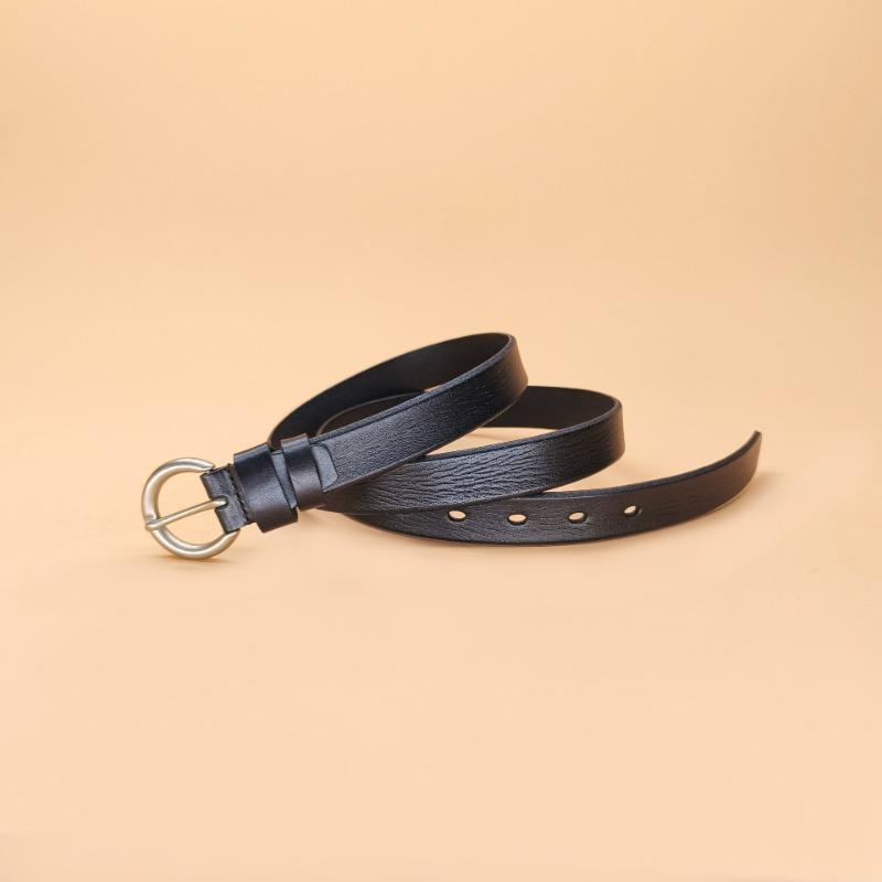 New Women's First-layer Belt Versatile Belt Women's Fine Decorative Fashion Pin Buckle Belt