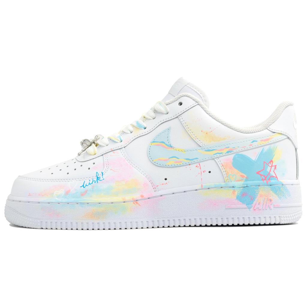Nike Air Force 1 Kaleidoscope Monet Garden Box Slip Resistant Abrasion Resistant Low top Skateboard Shoes Unisex CW2288-111(Team113-S-BOX)