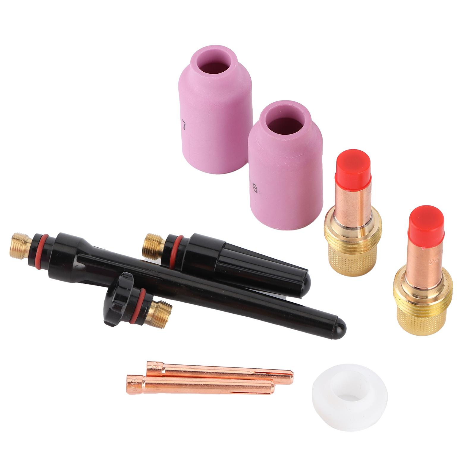 

10 шт. Зварювальне сопло Зварювальний контакт Керамічний мідний наконечник для пальника 17 18 26 Інструмент для ремонту