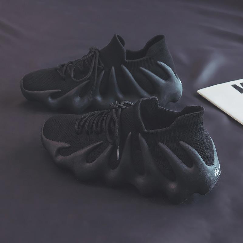 Volcano shoes new flying woven shoes small cage dumpling shoes running couple shoes socks shoes