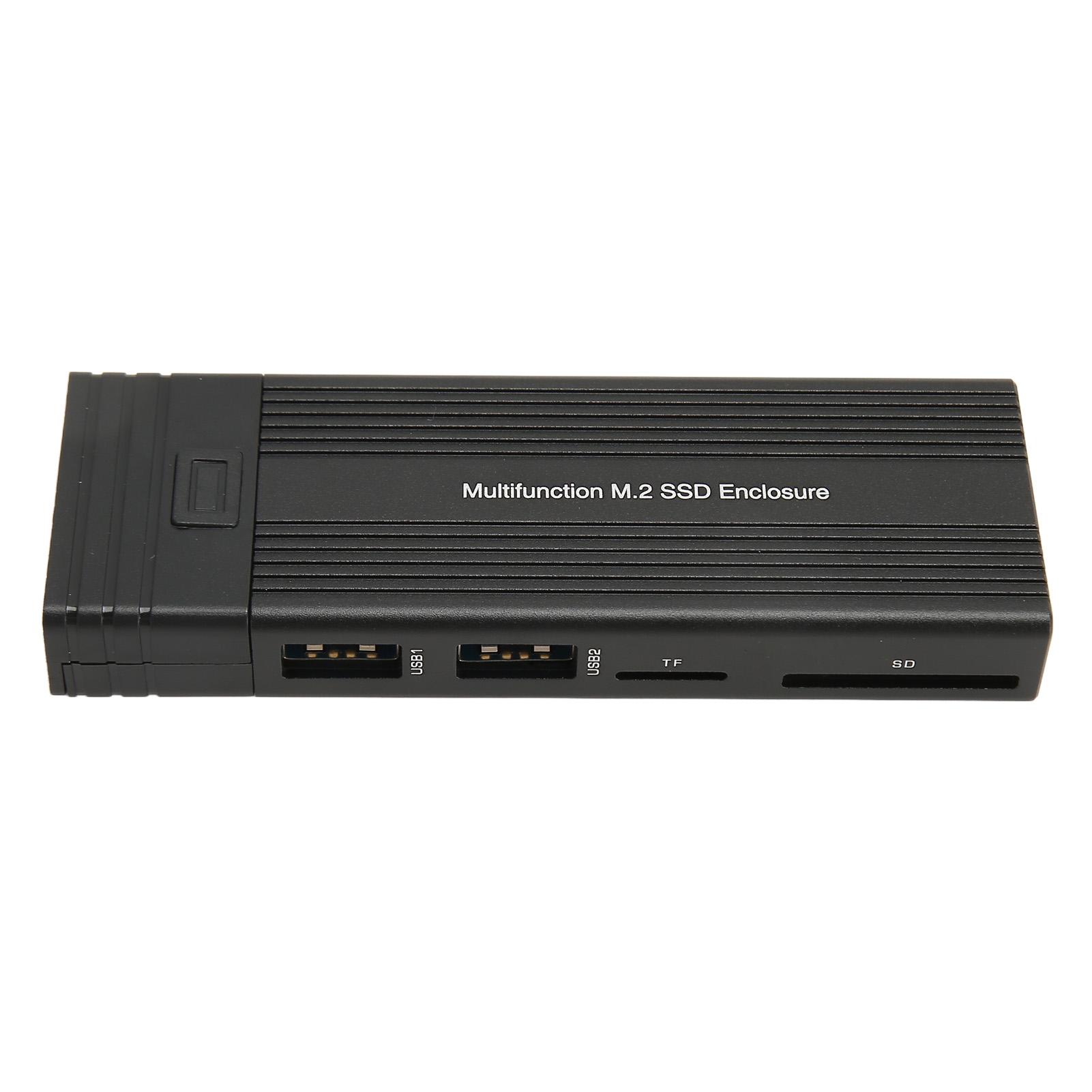 

Корпус M.2 SSD Многофункциональный корпус твердотельного накопителя USB3.2 Gen2 PCI для NVMe SATA для