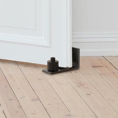 Door Guide Accessories Window Roller Stay ,Black ,Bottom Floor Mount for Office Indoor