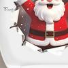 Durable Eco Friendly Wall Stickers 3D Break Santa Claus Toilet Lid Sticker, Winter Snow Scene Waterproof PVC Bathroom Decals Christmas Decal,