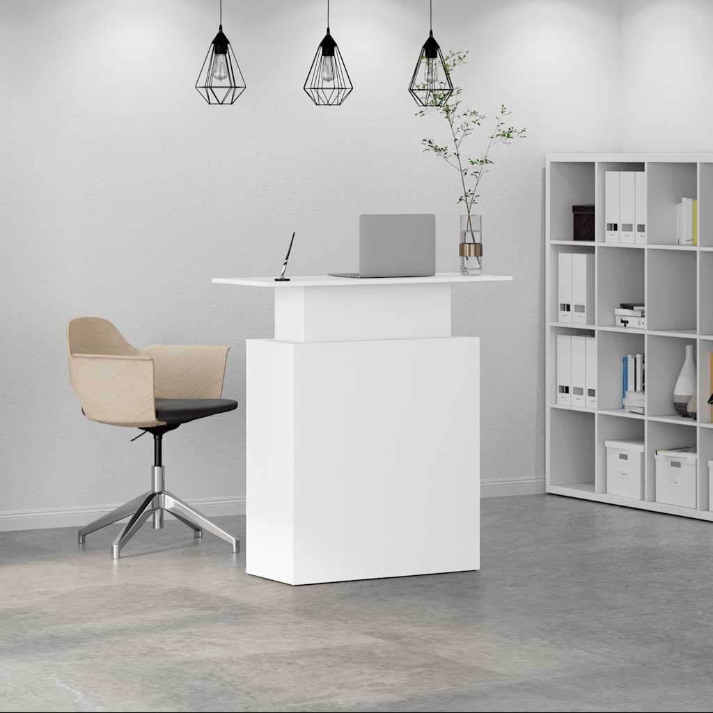 Mostrador de Recepción Blanco 100X40X104 Cm Madera Contrachapada