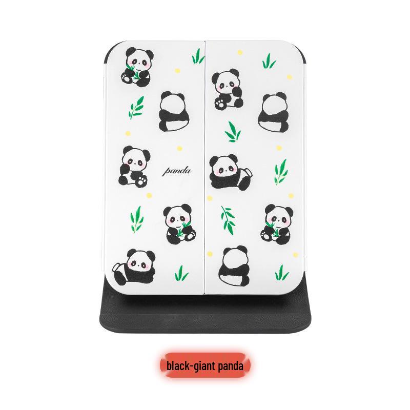 

Folding LED Makeup Mirror with Light and Fill Light, Three-Fold Desktop Dressing Mirror