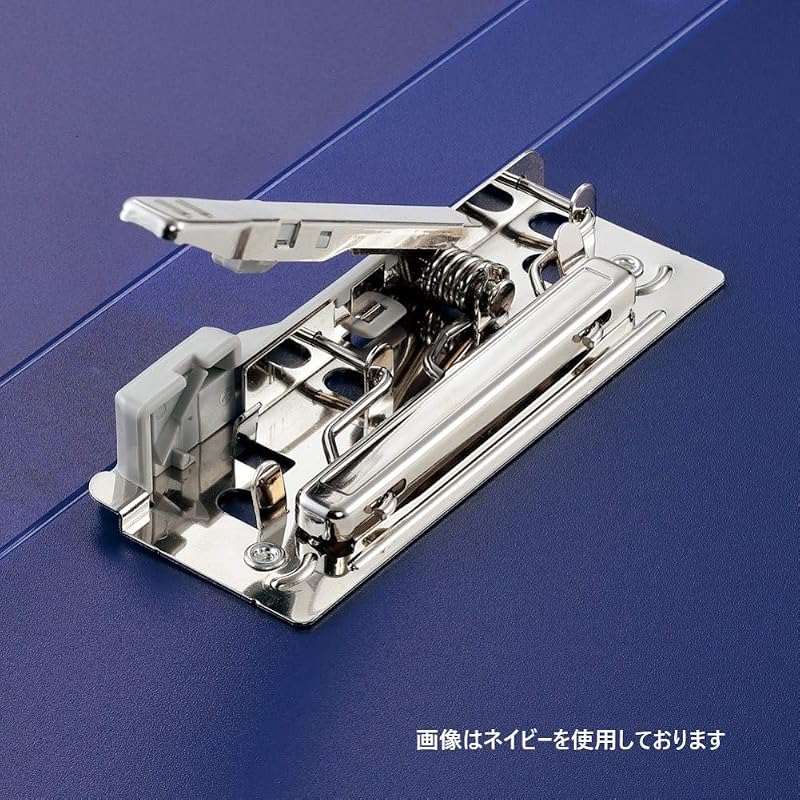 LIHIT LAB Binder, Punchless File, One-Touch Opening/Closing, A4, S-Type, Navy, F7032-11