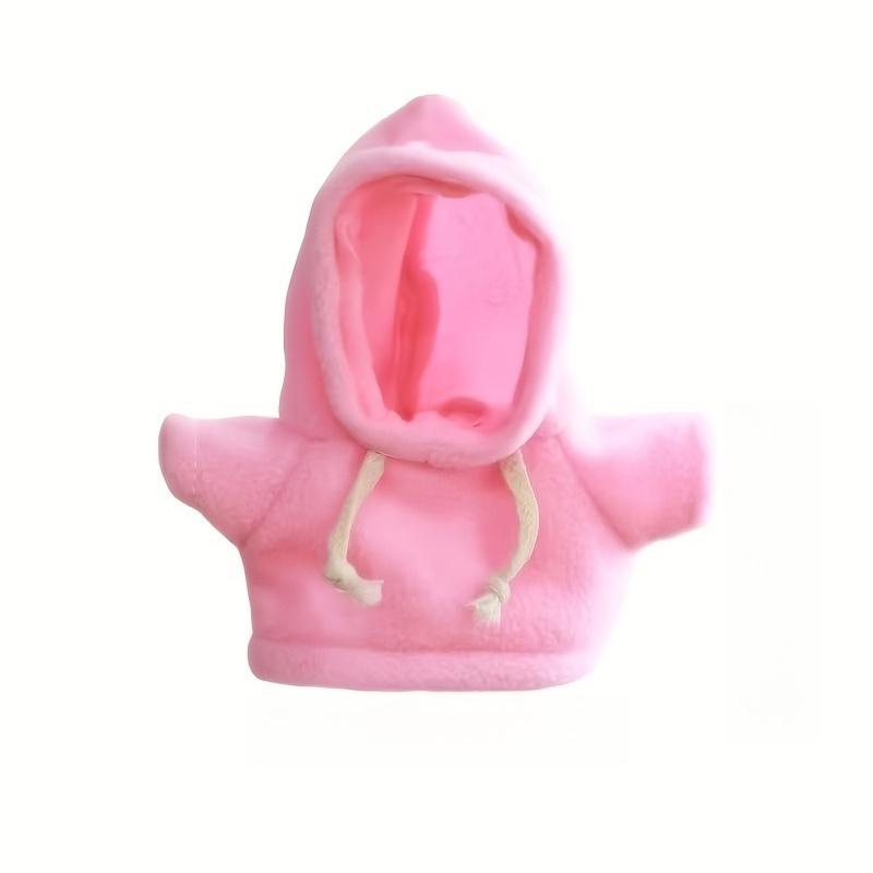 Small Animal Winter Warm Pullover Sweatshirt, Soft Drawstring Solid‑Color Hoodie for Hamster Daily Pet Apparel