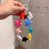Fashion Multicolour Five Pointed Star Keychain Colorful Silicone Strap Phone Strap Accessories Phone Chain Wrist Strap Gifts