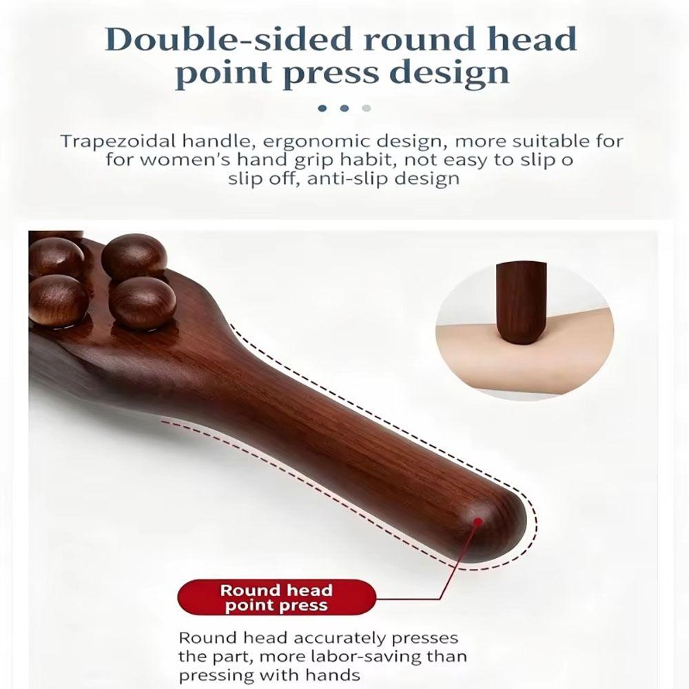 1Pcs 59 Beads Back Massage Stick Tendon Scraping Tool  for Back Neck Waist Legs and Abdomen Massage