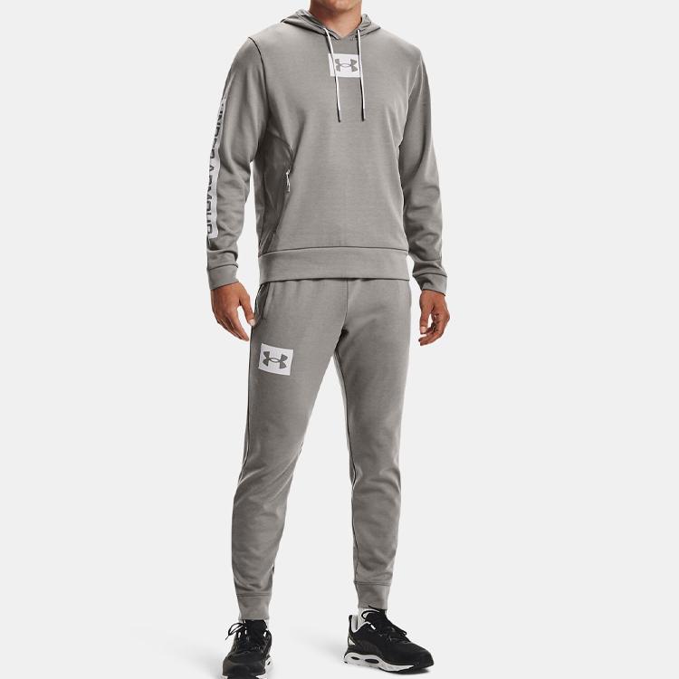 Under Armour Summit Series Training Knit Pullover Hoodie Men Tops Dark-Wolf-Grey 1366221-066