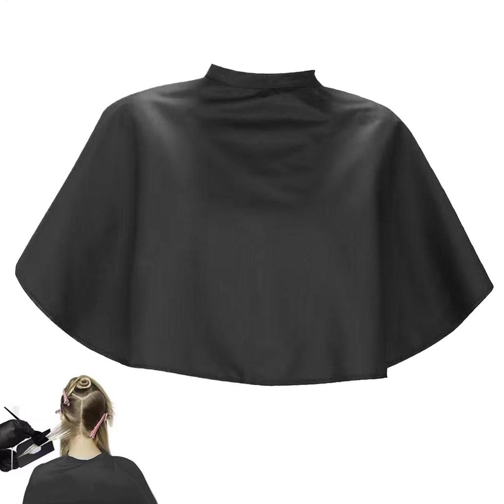 Black Short Square Waterproof Reusable Antistatic Hairdressing Professional Salon Barber Hair Cutting Wrap Dyeing