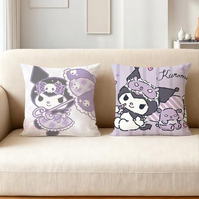 Cartoon Cute K-Kuromi Pillow Case Applicable Space For Guest Rooms Interiors Cars Office House Decoration