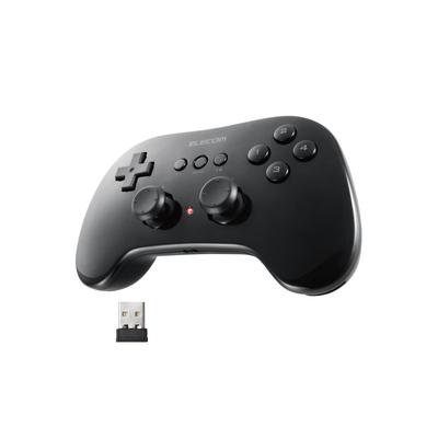 ELECOM Wireless Gamepad Compact Lightweight 12-Button Rapid-Fire Durable (Made In Japan) 3 Million Press-Tested Black JC-U3912TBK