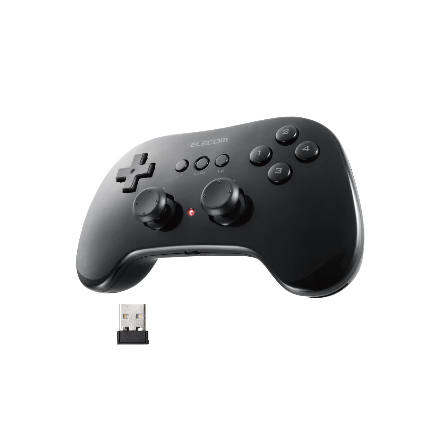 

ELECOM Wireless Gamepad Compact Lightweight 12-Button Rapid-Fire Durable (Made in Japan) 3 Million Press-Tested Black JC-U3912TBK