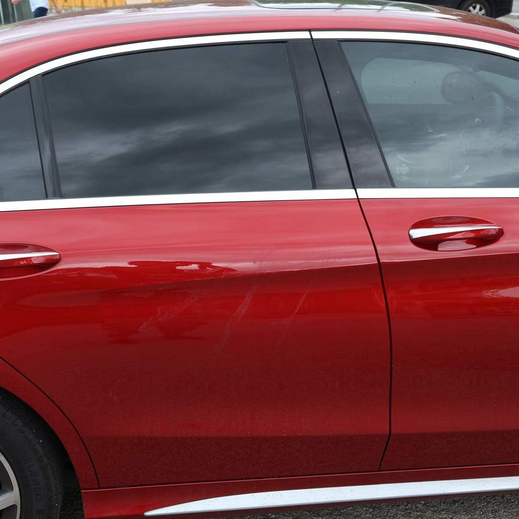 TINKI ABS Helles Silber Stil Außen Türgriff Abdeckung Zierleiste passend für Mercedes-Benz C GLC W205 2018-2020 Außen- und Innenausstattung Zubehör