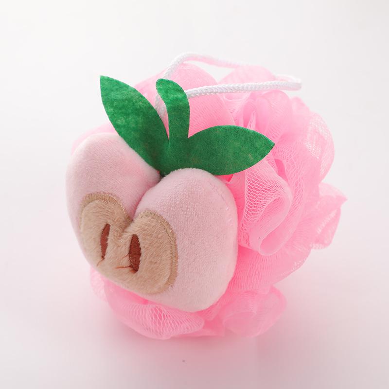 Creative Fruit Bath Flower: Cartoon Bath Ball & Foaming Net Scrubber