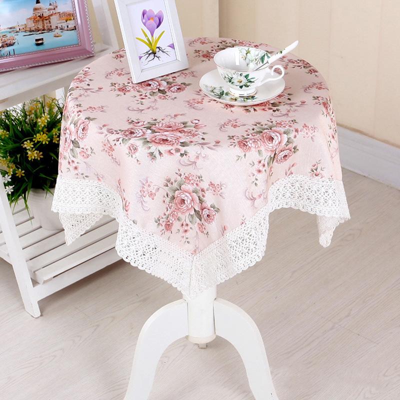 1PC Bedside Table Cover Dust-proof Cover Tablecloth Polyester Round Table Cover Table Cover