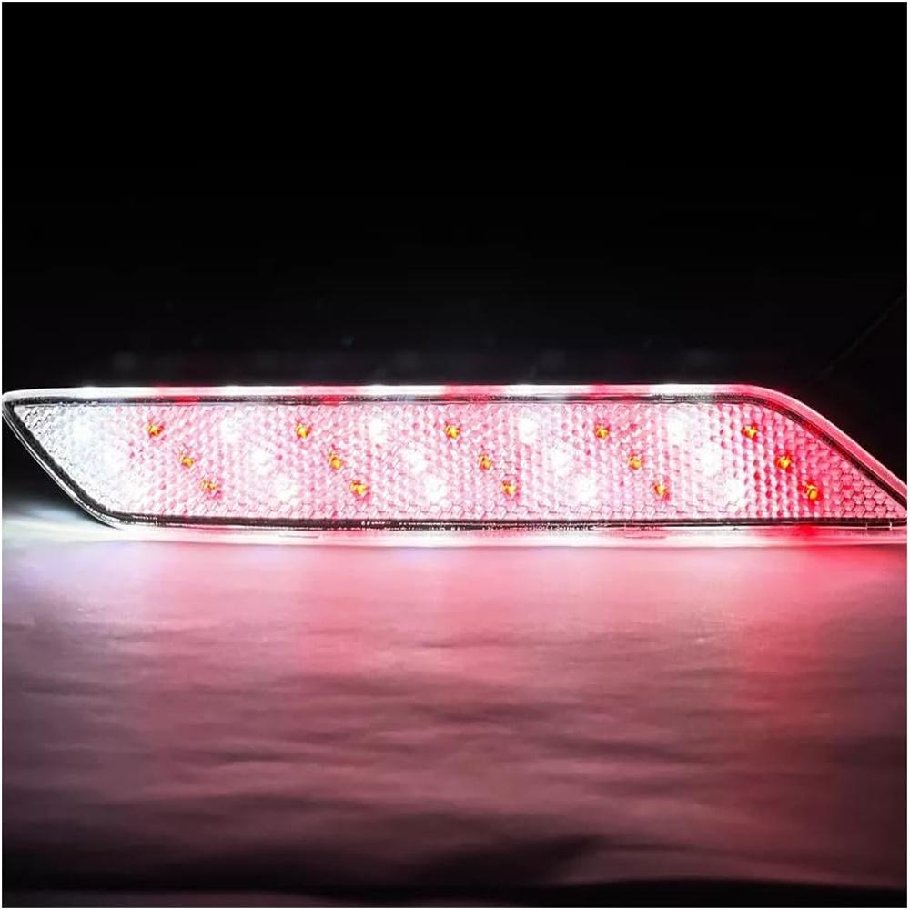 Clear Lens Rear Bumper Reflector LED Brake Lights For Honda Civic 2013-2015 Sedan