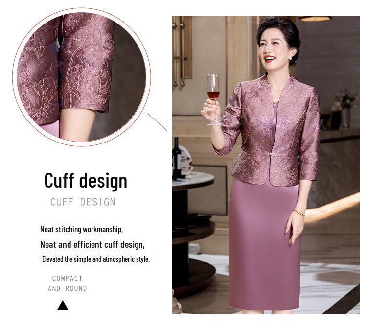 2025 Autumn Elegant Mother-in-Law Two-Piece Wedding Suit