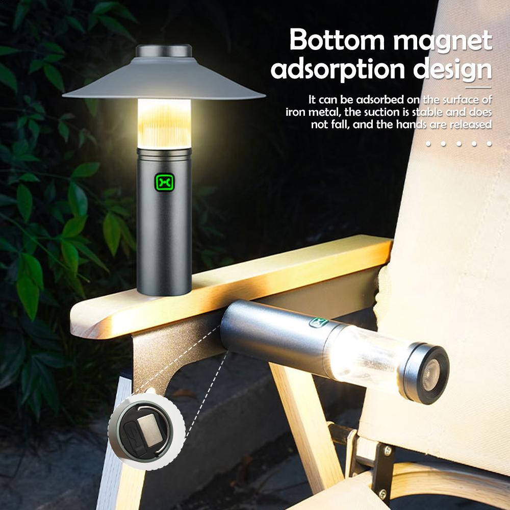 LED Camping Lantern Multi Functional Flashlight Portable Super Bright Torch Tent Lamp Emergency Light with Hook Outdoor