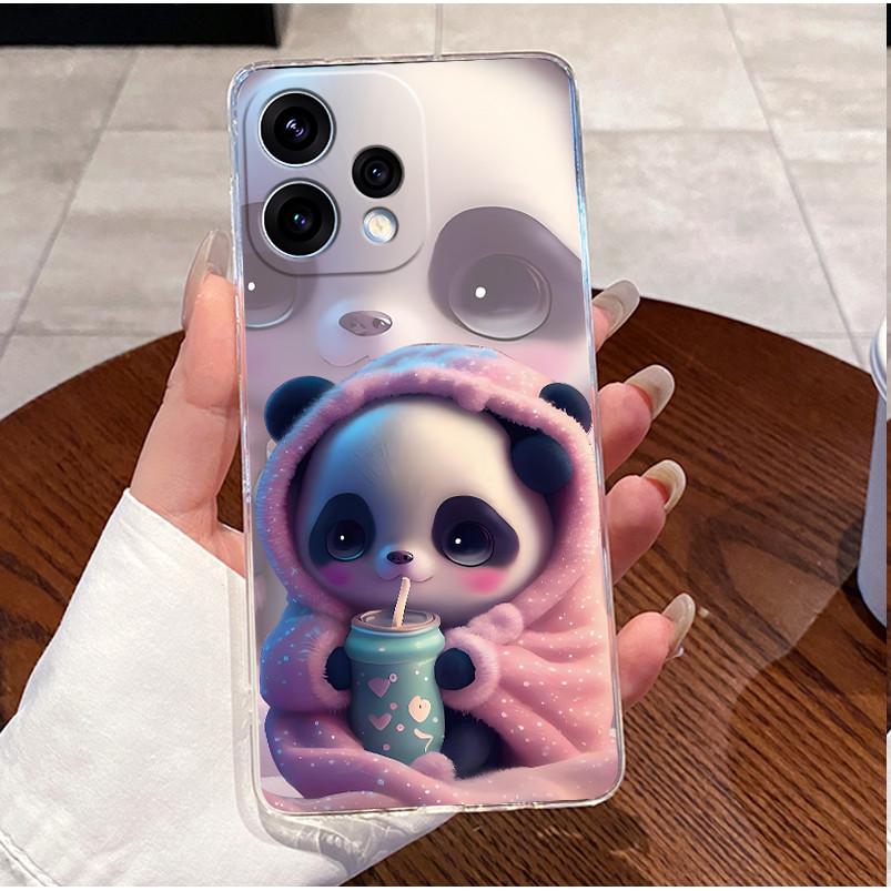 For Oppo Reno 15C 5G PMD110 Case Clear Luxury Cute Love Rabbit Funny Painting TPU Soft Silicone Casing For Oppo Reno15C 5G Cover