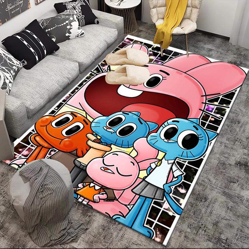 Gum-ball's Amazing World Area Rug Suitable for Indoor And Outdoor,Carpets for Kitchens, Homes, Offices, Living Rooms,Home Decor,Christmas Gift