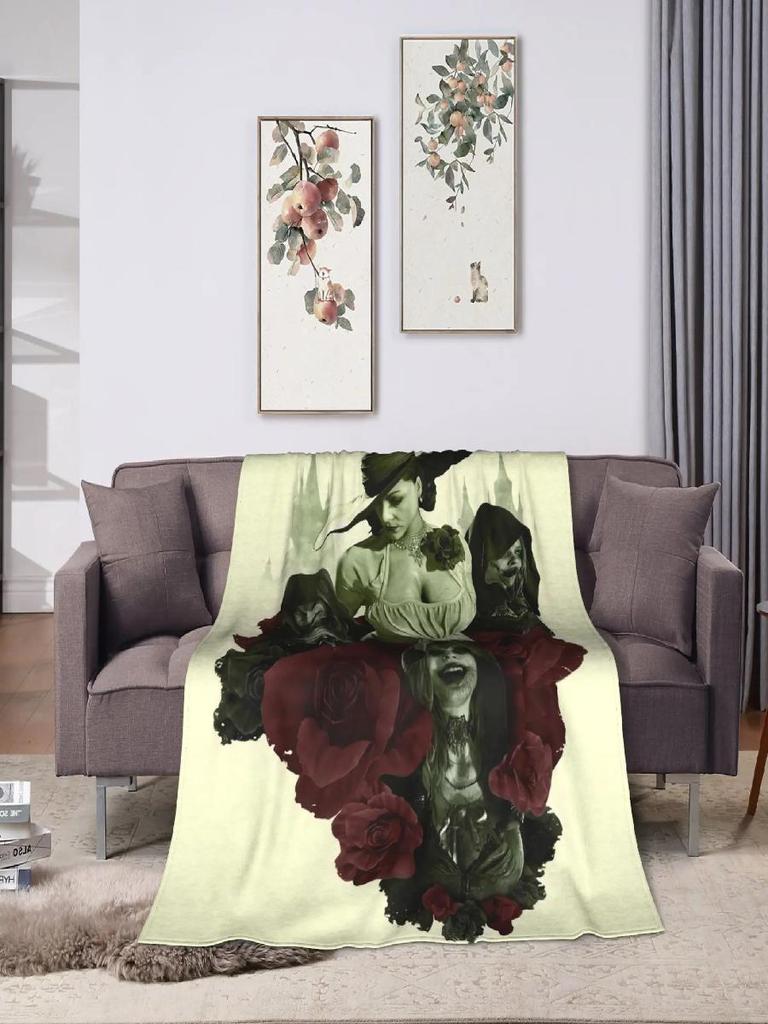 Soft Warm Flannel Blanket for Kids and Adults Lady Alcina Resident Evil Themed Decorative Bedspread for Couch Chair Bed Cover