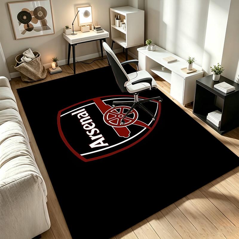 Arsenal A rug suitable for office chair areas living rooms and computer desks perfect for home offices and an ideal holiday gift