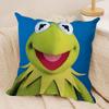 Funny K-Kermit The Frog Cushion Cover Soft Plush Fabric Double-Sided Printed Sofa Cushion Cover For All Seasons Home Decor Gift