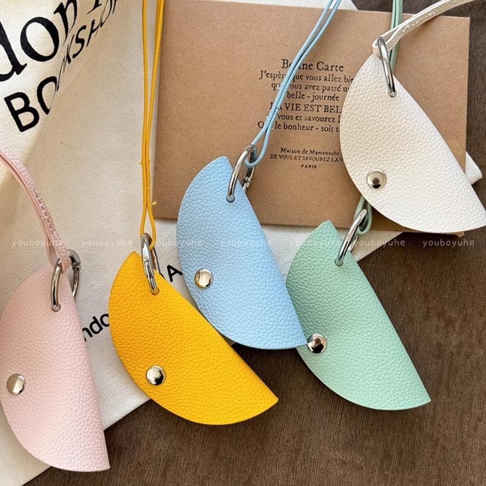 

Pu Leather Anti-loss Pendant Lanyard Key Bag New Moon Key Case Women зелений