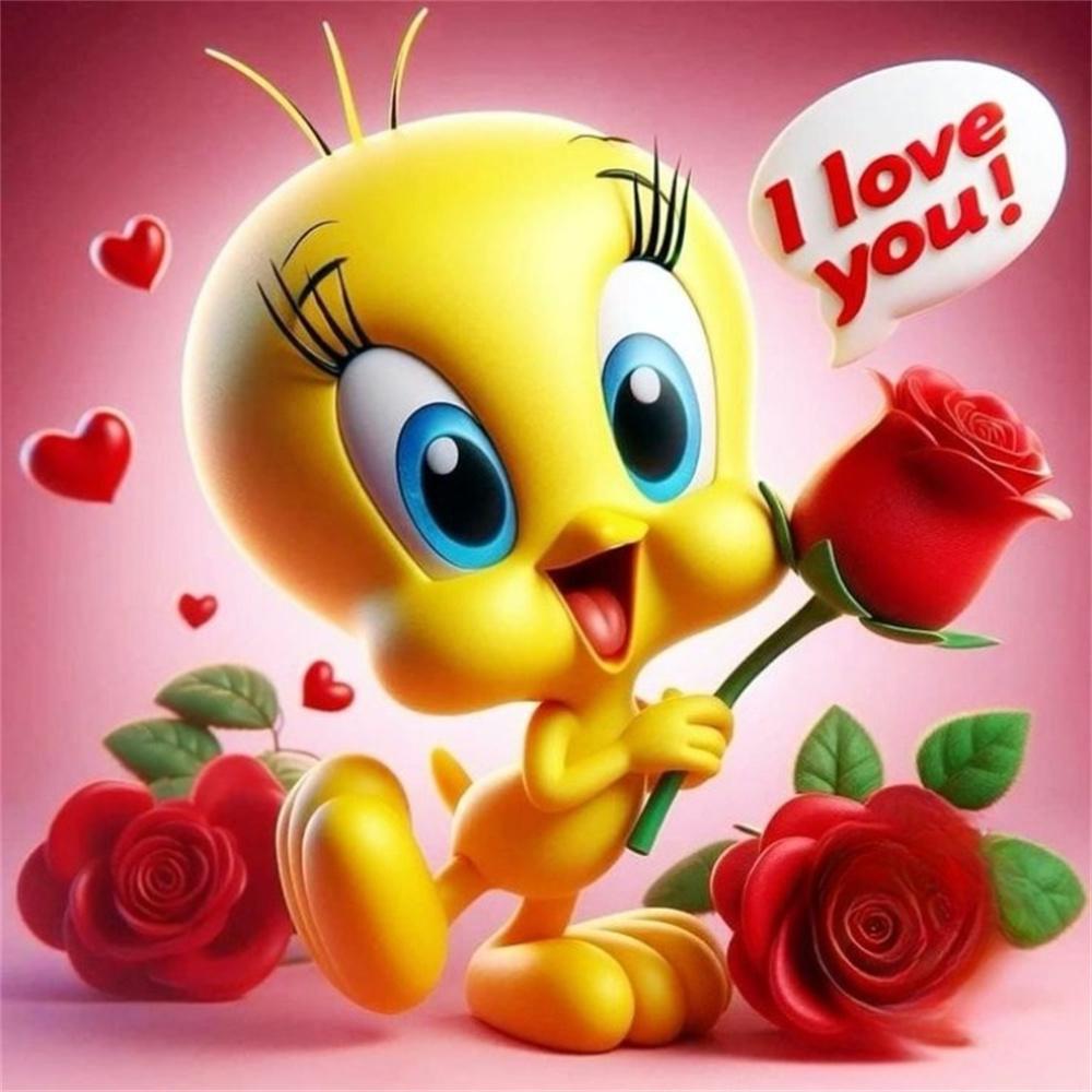 Tweety Bird Yellow Canary Looney Tunes Cartoon Diamond Painting DIY Cross Stitch Handmade Art Gift Crafts Home Decor Gift