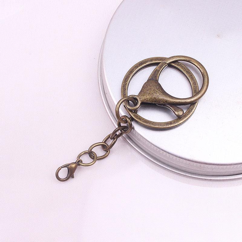 Keychain Ring Chain Metal Pendant Set: 302 Lobster Clasp, Colorfast, DIY Jewelry Accessories, Three-Piece.