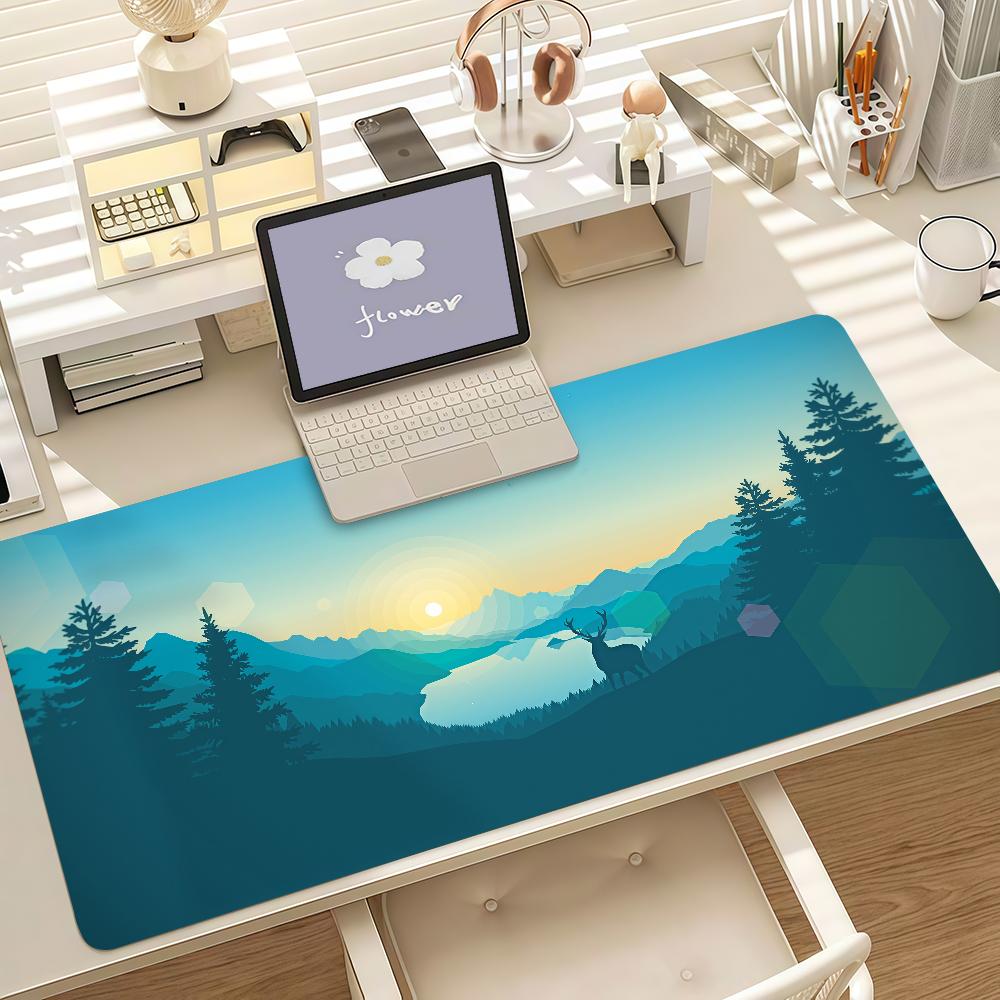 Game F-Firewatch Mouse Pad Anti Slip Rubber Edge Locked Thickened Laptop Gaming Desk Mat