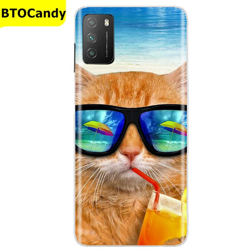 Für POCO M3 Hülle, Weiche Silikon-Rückseite, Telefonhülle für Xiaomi Poco M3 Pro 5G, Rückseitige Abdeckung, Weiche TPU Coque für POCO M 3 M3 Silikonhülle