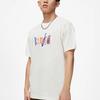 Li-Ning BadFive Series Letter Print Crew Neck Short Sleeve T-Shirt Men Tops Milk-White AHST283-5