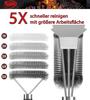 Grill Brush with Scraper 18" Adjustable Handle BBQ Grill Brush for Outdoor Grill Extra Strong Grill Cleaner Accessories for Grill/Smoker