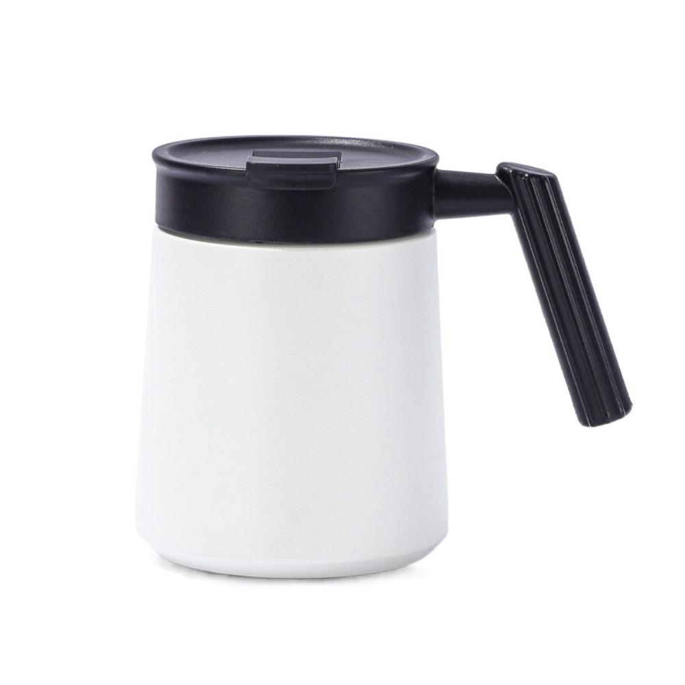 

Leakproof Stainless Steel Cup Solid Color Vacuum Flask Household Insulated Coffee Mug Car чёрный/белый