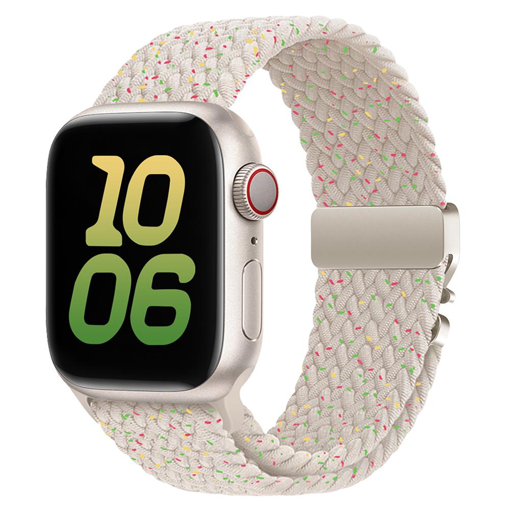 

Nylon Strap for Apple Watch Series 10 9 8 7 SE 6 5 4 3 2 1 42mm 41mm 40mm 38mm Parachute Buckle Braided Watch Band Smoky Purple