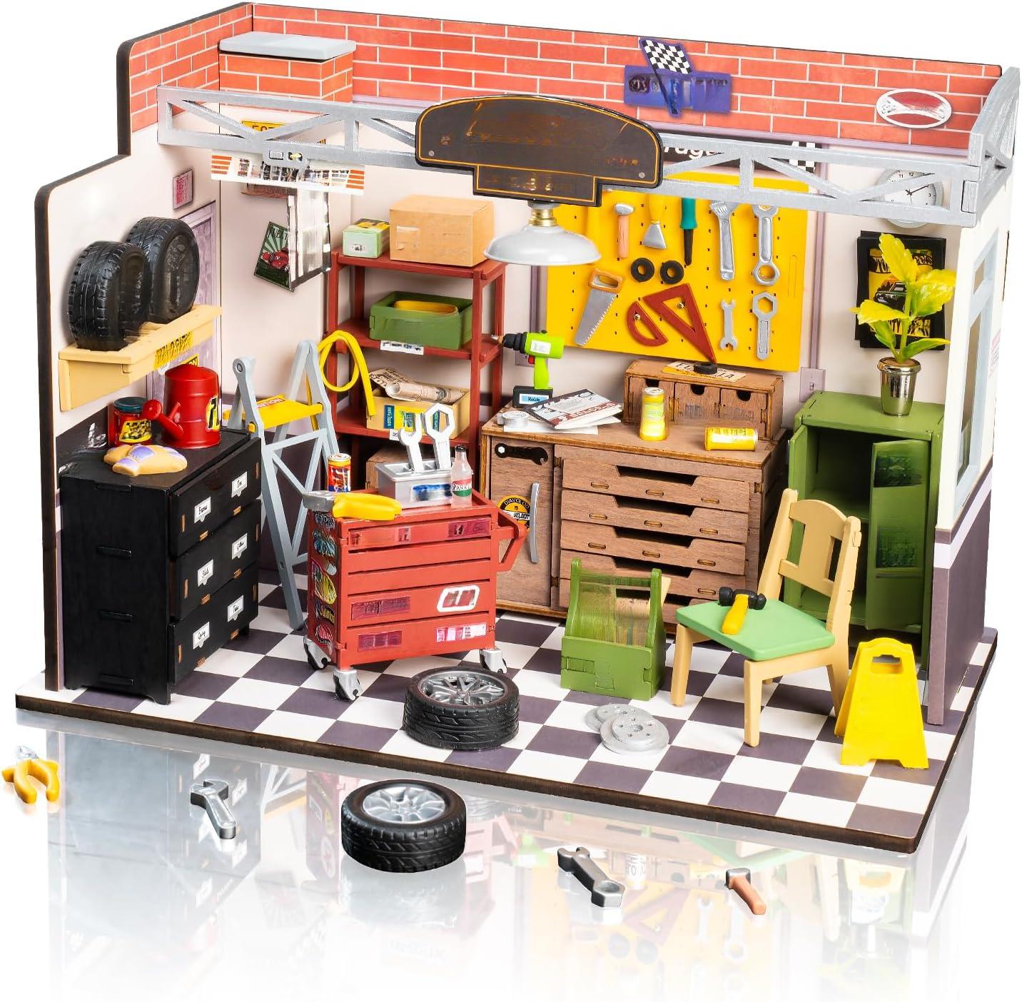 Joom Robotime Rolife 3D Puzzles Garage Workshop Diy Miniature House Kit Dg165