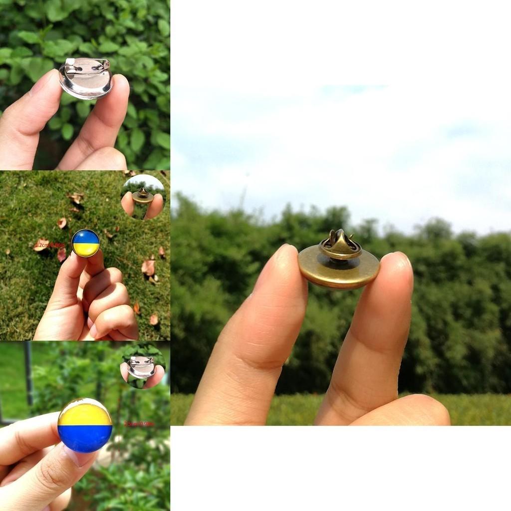 Eye-catching Ukraine Flag Button Badge Brooch For Accessories
