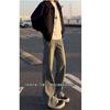 Temperament Trend Harajuku Unbranded Spring Washed Straight Mopping Jeans Men's New Popular Lazy