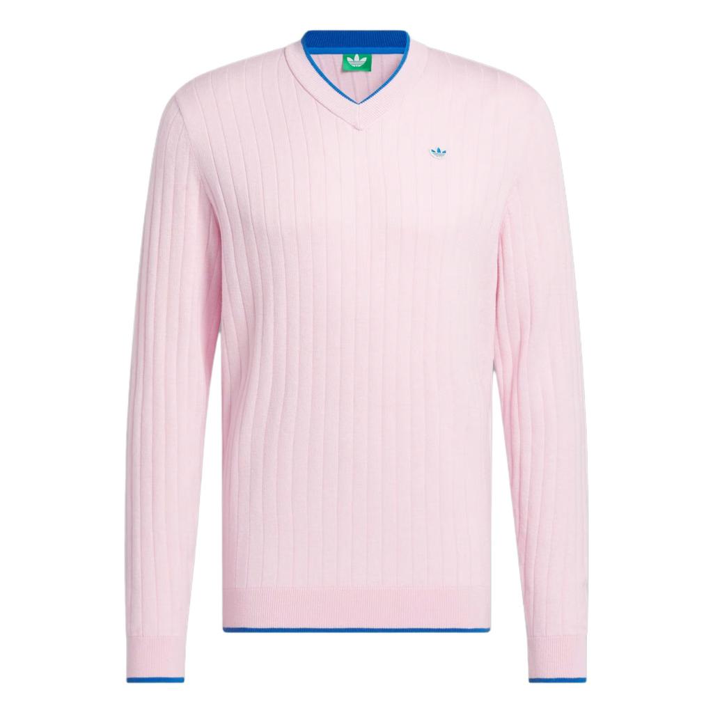 Adidas Originals Knitsweater Cashmere Golf Series Fashion Versatile Comfortable Long Sleeve Sweater Men Sweater Transparent-Pink JP1192