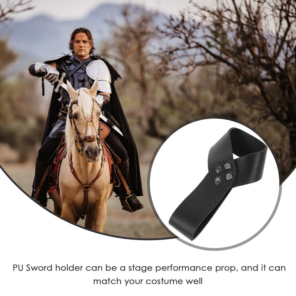 Medieval Knight Sword Scabbard Frog Pu Holding Cosplay Supply
