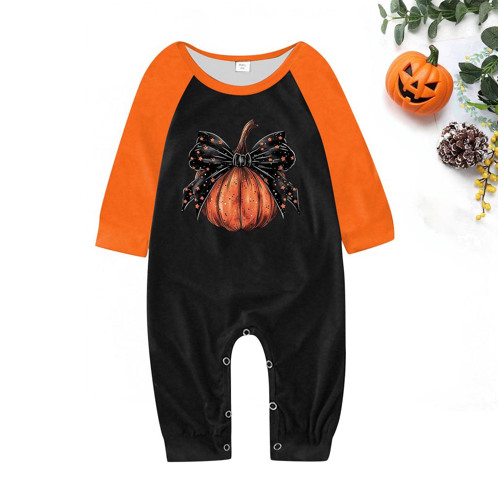 Halloween Tag Drucke Familie Passend Langarm Tops+Hosen Set Familie Passende Sets