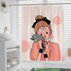 LISM Illustrated Polyester Shower Curtain