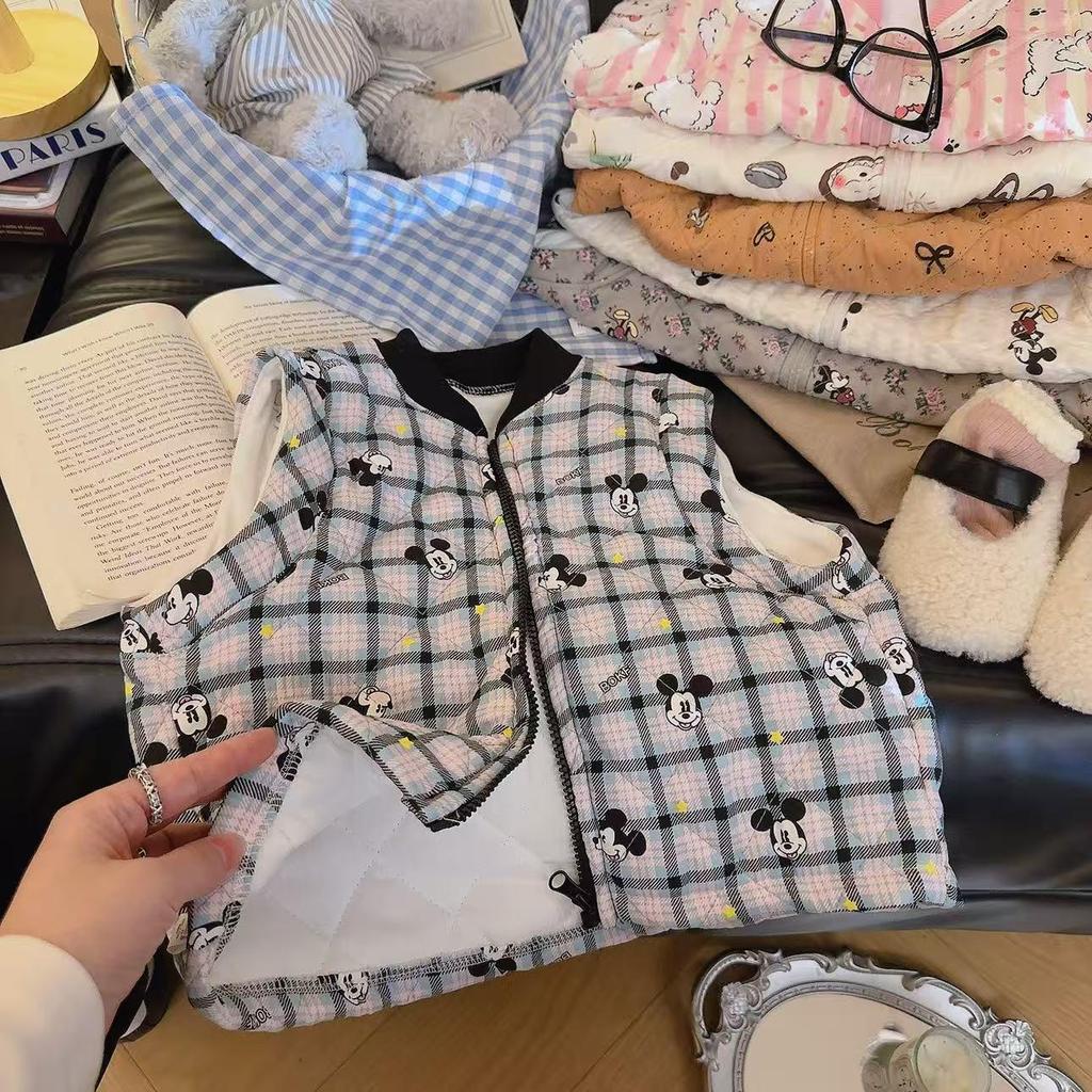 Chaleco de Algodón de Dibujos Animados para Niños - Ropa de Abrigo Cálida Acolchada para Niñas y Niños