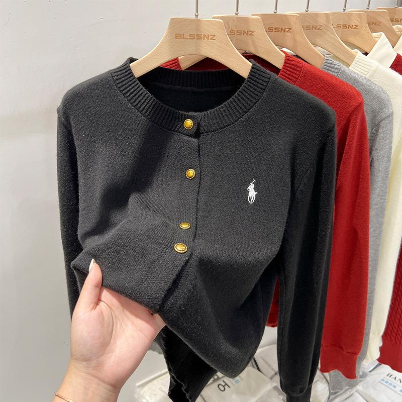 

Европейский Ретро Кашемировый Кардиган с Вышивкой: Женский трикотажный кардиган свободного кроя с круглым вырезом, универсальный One Size (80-125) чёрный