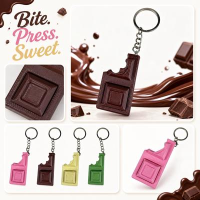 Chocolate Button Keychain, Stress Toy for Adults Kids