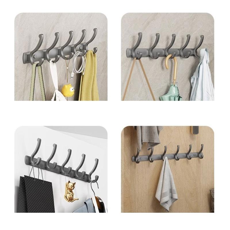 Over The Door Hook Heavy-Duty Door Hanger Coat Rack with 3/4/5 Hooks Hangers for Hanging Keys Hats Clothes Umbrellas