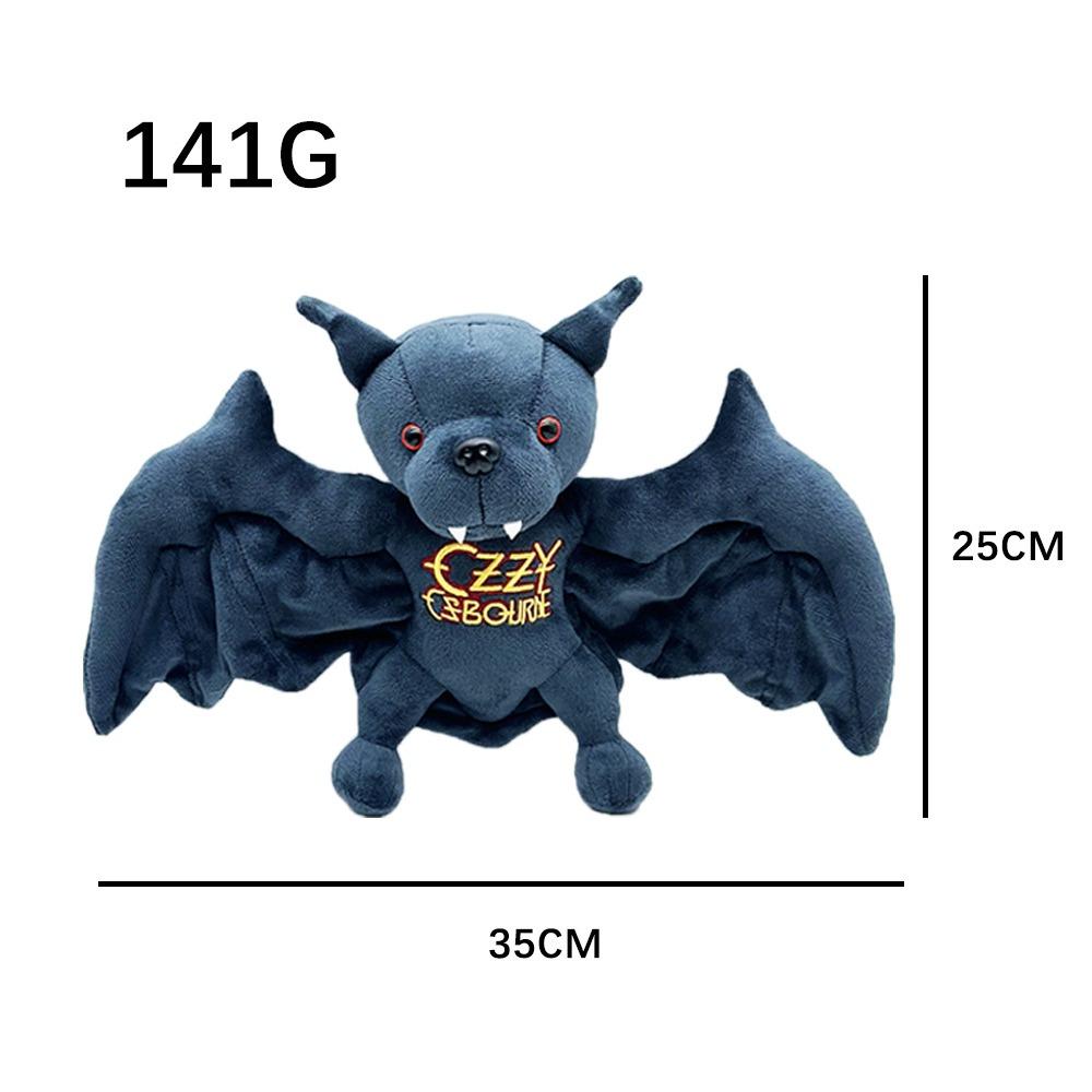 Neuer Ozzy Osbourne Plüschfledermaus Spiel Animation Umgebung Hochwertige Kindergeburtstagsgeschenke und Feiertagsgeschenke Plüschtiere 25cm grau